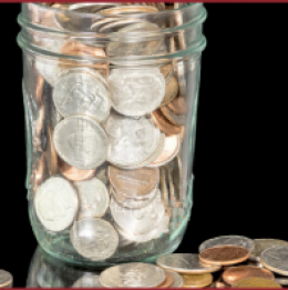 image of a jar of change during a coin shortage