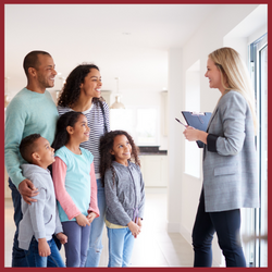 Image of a family meeting with their Realtor