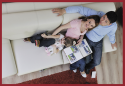 Image of family happy in their home